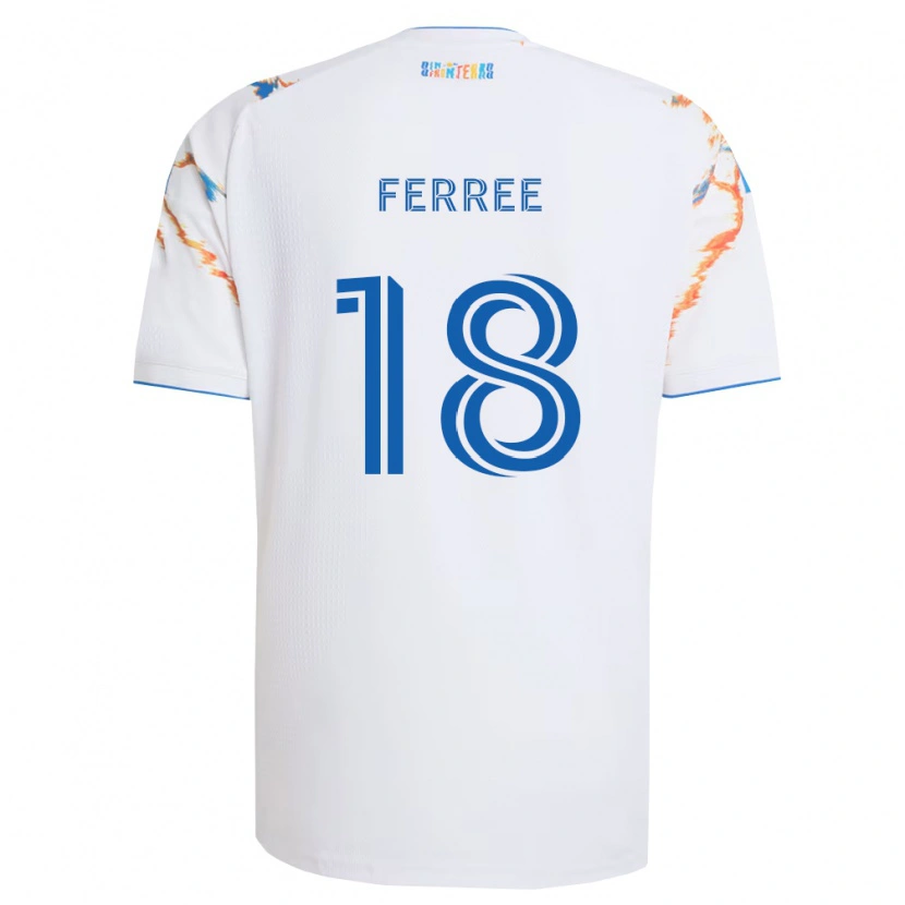 Danxen Dětské Duran Ferree #18 Bílá Oranžová Modrá Daleko Hráčské Dresy 2026/27 Dres