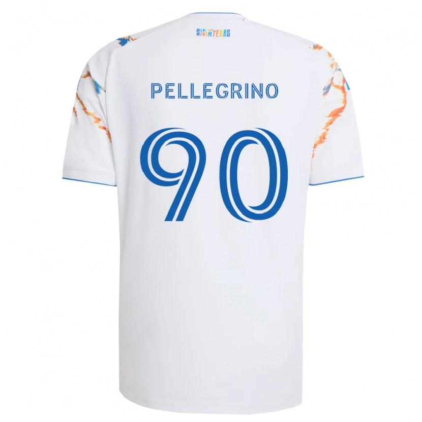 Danxen Dětské Amahl Pellegrino #90 Bílá Oranžová Modrá Daleko Hráčské Dresy 2026/27 Dres