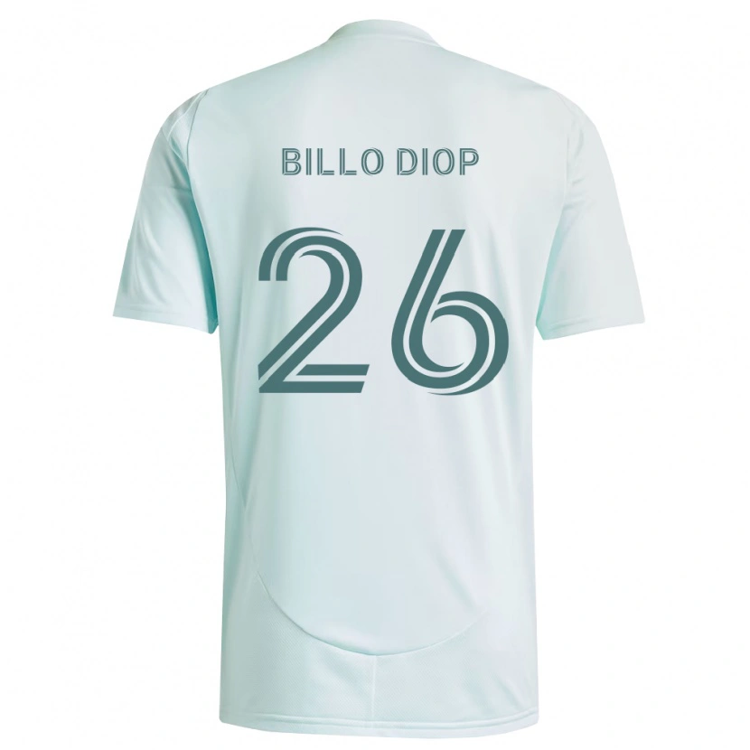 Danxen Dětské Mamadou Billo Diop #26 Bílá Světle Zelená Daleko Hráčské Dresy 2026/27 Dres