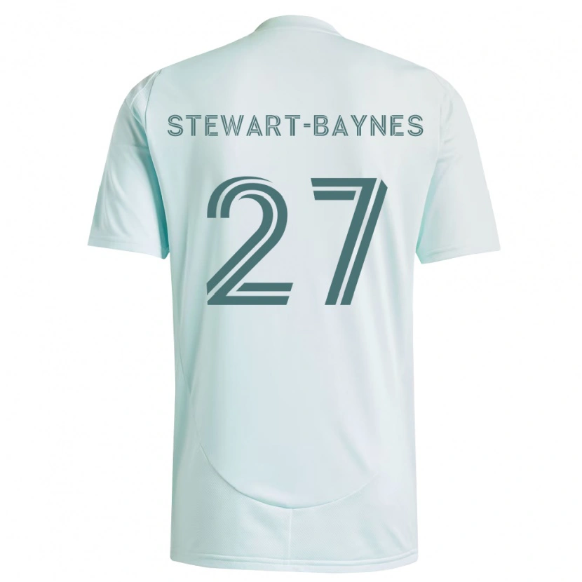 Danxen Dětské Kimani Stewart-Baynes #27 Bílá Světle Zelená Daleko Hráčské Dresy 2026/27 Dres
