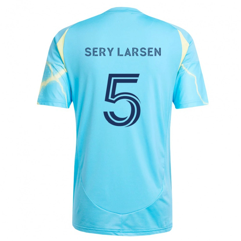 Danxen Dětské Japhet Sery Larsen #5 Světle Modrá Černá Světle Žlutá Daleko Hráčské Dresy 2026/27 Dres