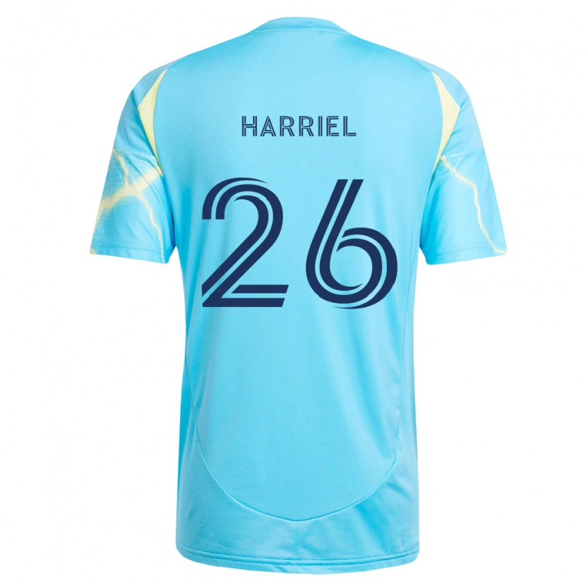 Danxen Dětské Nathan Harriel #26 Světle Modrá Černá Světle Žlutá Daleko Hráčské Dresy 2026/27 Dres