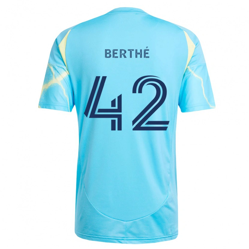 Danxen Dětské Mamoutou Berthé #42 Světle Modrá Černá Světle Žlutá Daleko Hráčské Dresy 2026/27 Dres