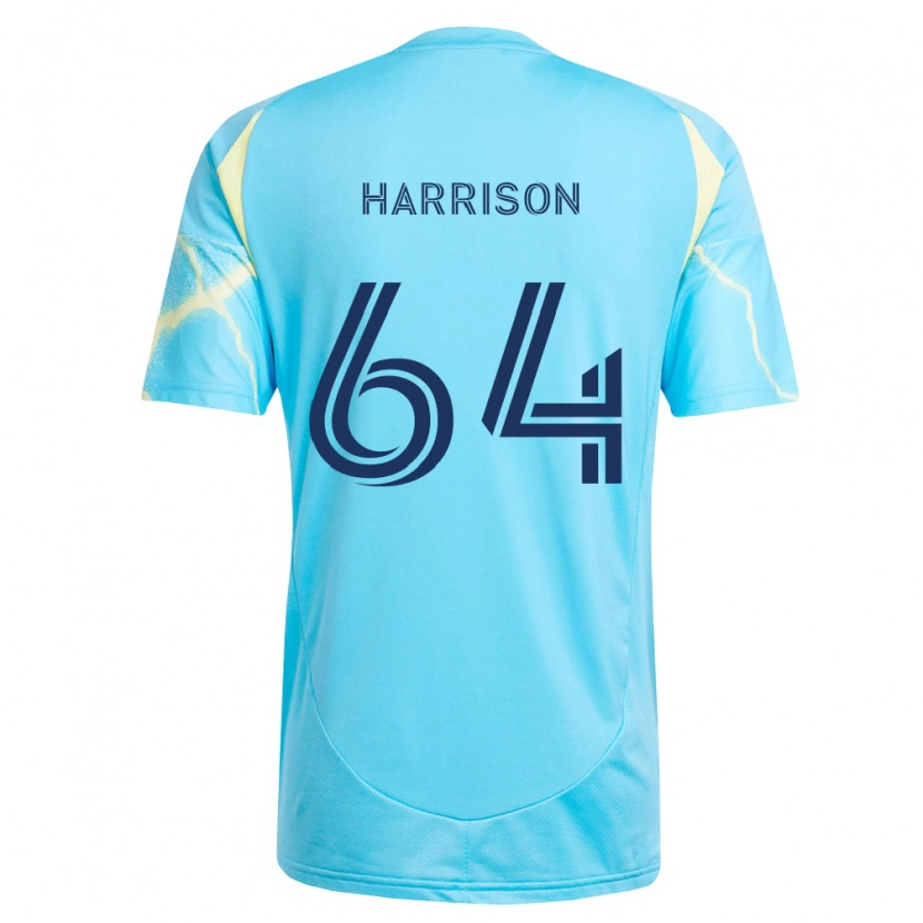 Danxen Dětské Joshua Harrison #64 Světle Modrá Černá Světle Žlutá Daleko Hráčské Dresy 2026/27 Dres