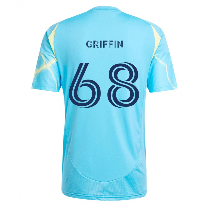 Danxen Dětské Jordan Griffin #68 Světle Modrá Černá Světle Žlutá Daleko Hráčské Dresy 2026/27 Dres