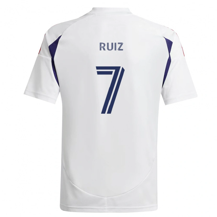 Danxen Dětské Pablo Ruiz #7 Královsky Modrá Červená Hnědá Daleko Hráčské Dresy 2026/27 Dres