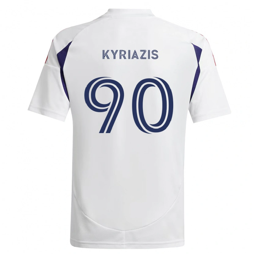 Danxen Dětské Konstantinos Kyriazis #90 Královsky Modrá Červená Hnědá Daleko Hráčské Dresy 2026/27 Dres