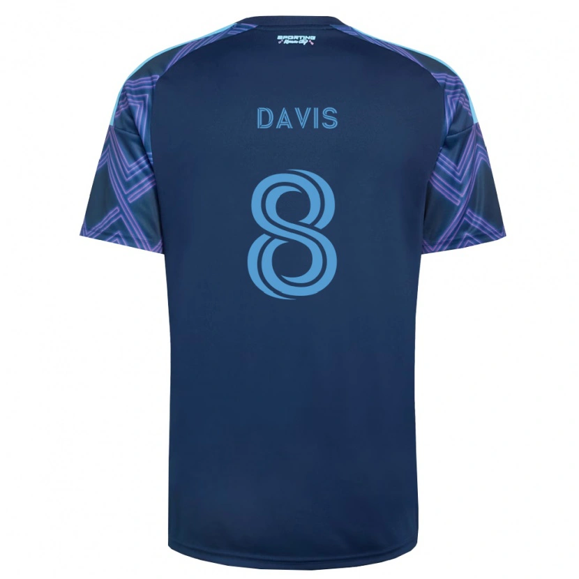 Danxen Dětské Jake Davis #8 Královsky Modrá Fialová Daleko Hráčské Dresy 2026/27 Dres