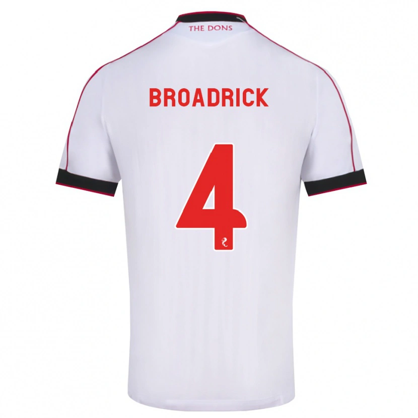 Danxen Dětské Jessica Broadrick #4 Černá Červená Bílá Daleko Hráčské Dresy 2026/27 Dres