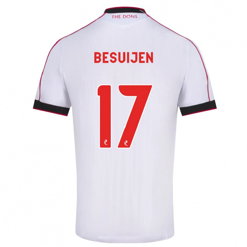 Danxen Dětské Vicente Besuijen #17 Černá Červená Bílá Daleko Hráčské Dresy 2026/27 Dres