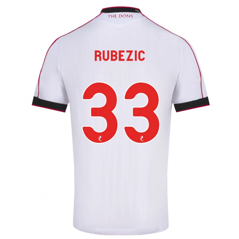 Danxen Dětské Slobodan Rubezic #33 Černá Červená Bílá Daleko Hráčské Dresy 2026/27 Dres