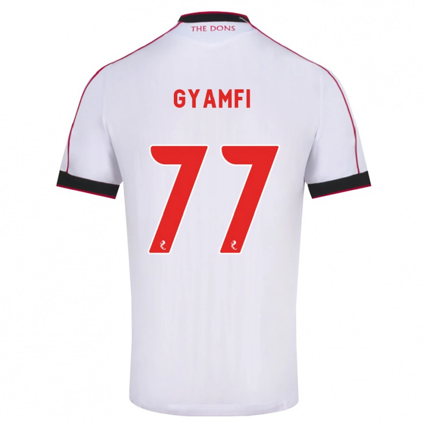 Danxen Dětské Emmanuel Gyamfi #77 Černá Červená Bílá Daleko Hráčské Dresy 2026/27 Dres