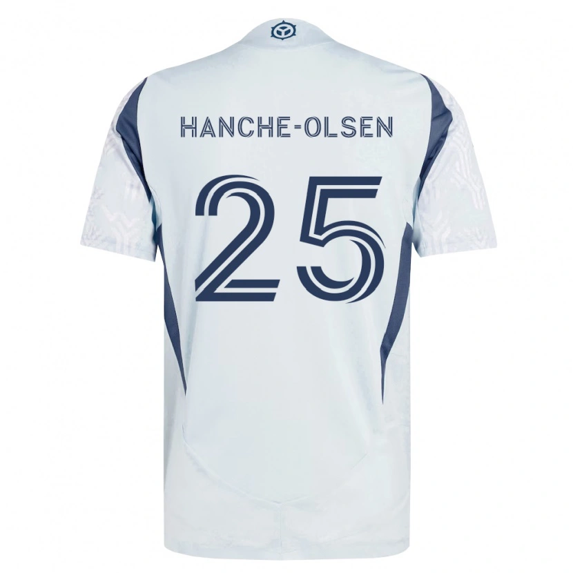 Danxen Dětské Andreas Hanche-Olsen #25 Modrá Šedá Bílá Daleko Hráčské Dresy 2026/27 Dres