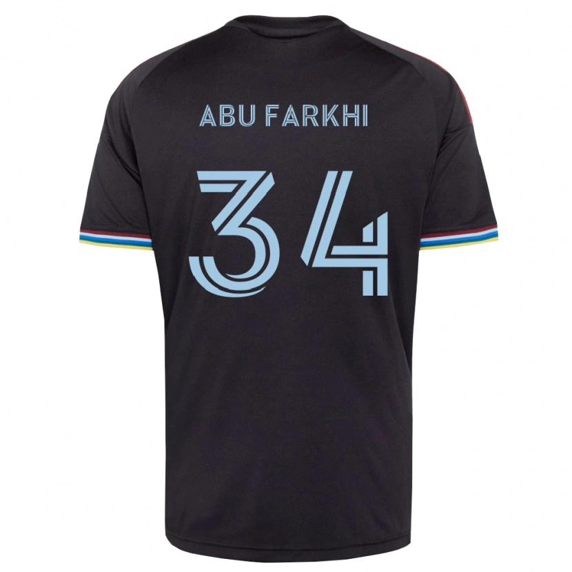 Danxen Dětské Sayed Abu Farkhi #34 Černá Nebesky Modrá Domů Hráčské Dresy 2026/27 Dres