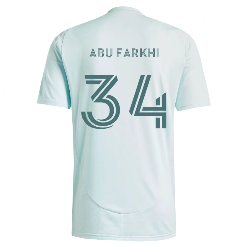 Danxen Dětské Sayed Abu Farkhi #34 Bílá Světle Zelená Daleko Hráčské Dresy 2026/27 Dres