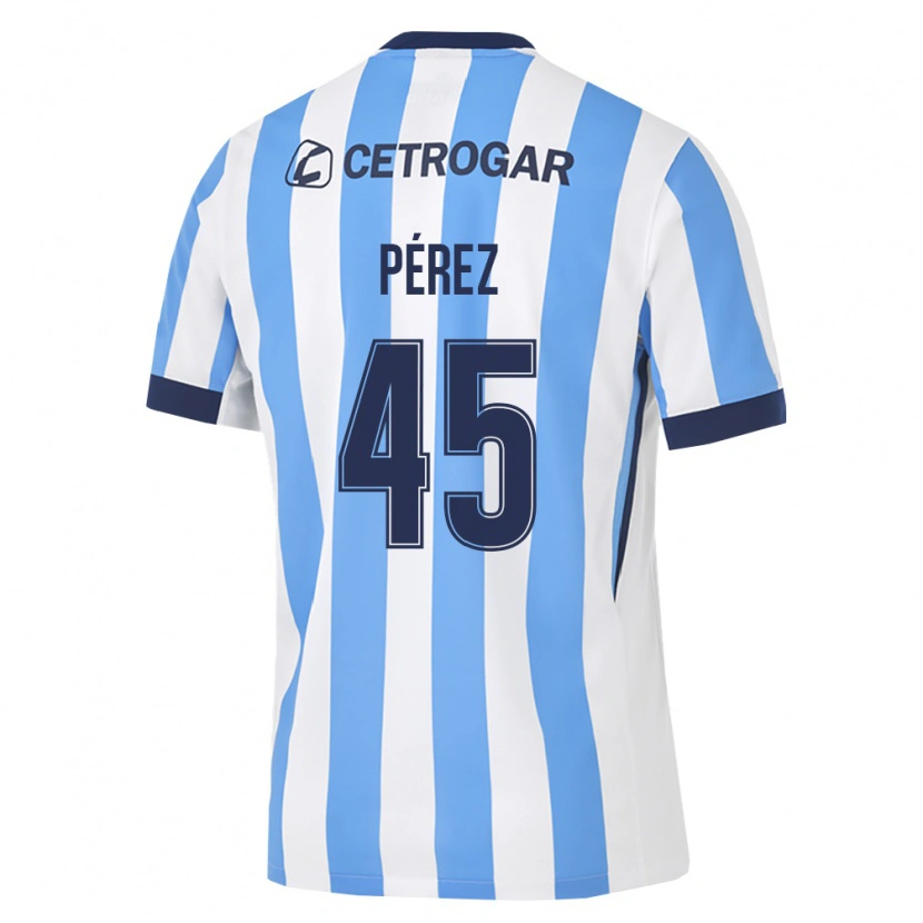 Danxen Pánské Ezequiel Pérez #45 Světle Modrá Bílá Černá Domů Hráčské Dresy 2026/27 Dres