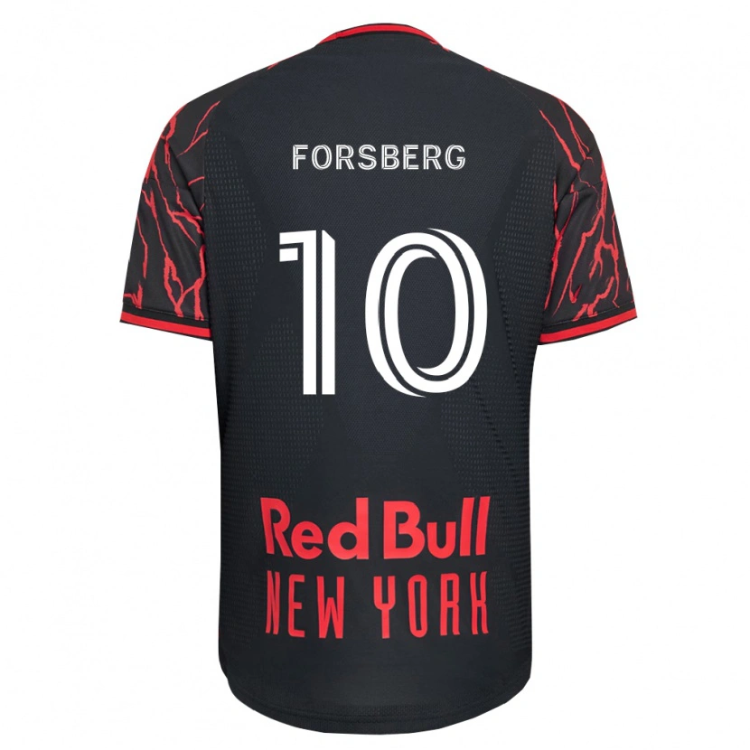 Danxen Pánské Emil Forsberg #10 Červená Černá Bílá Domů Hráčské Dresy 2026/27 Dres