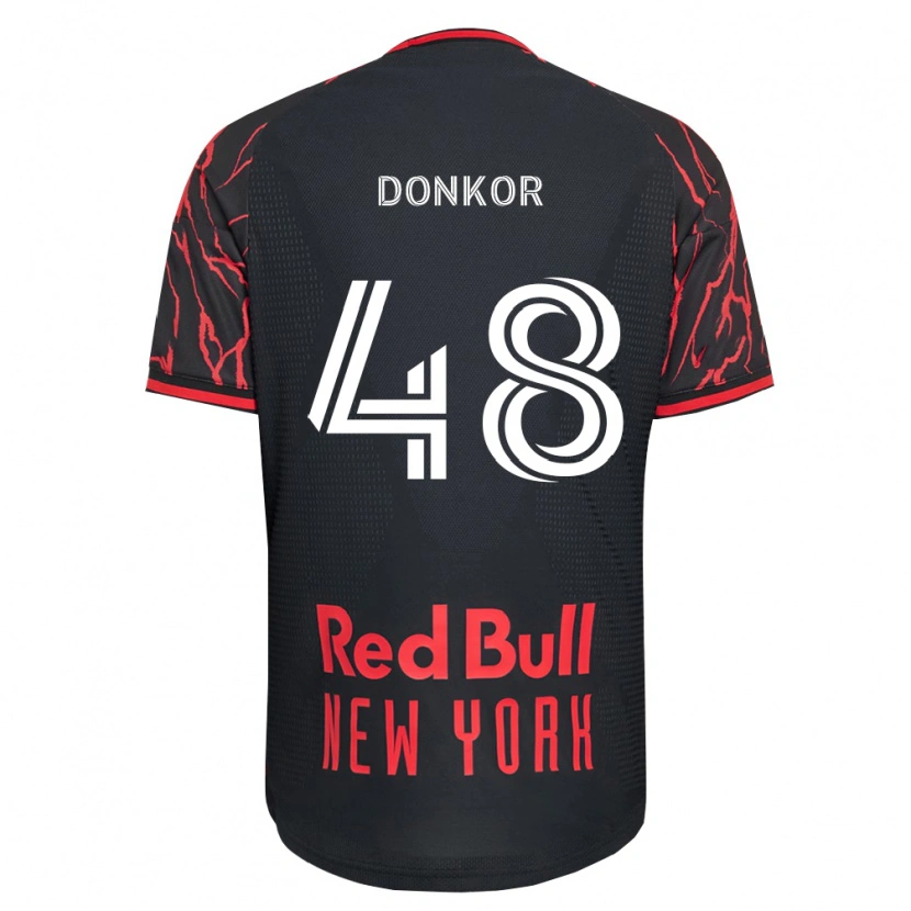 Danxen Pánské Ronald Donkor #48 Červená Černá Bílá Domů Hráčské Dresy 2026/27 Dres