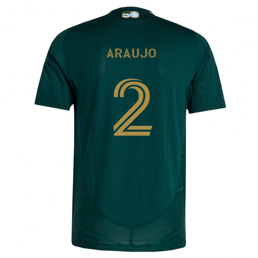 Danxen Pánské Miguel Araujo #2 Tmavě Zelená Hnědá Domů Hráčské Dresy 2026/27 Dres