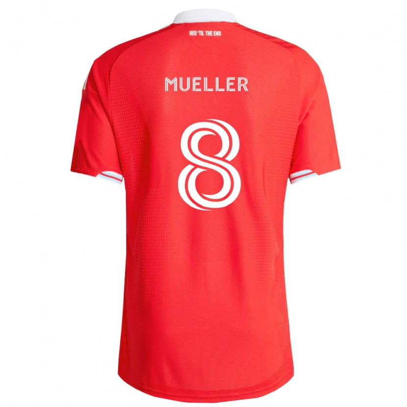 Danxen Pánské Chris Mueller #8 Červená Tmavě Modrá Bílá Domů Hráčské Dresy 2026/27 Dres