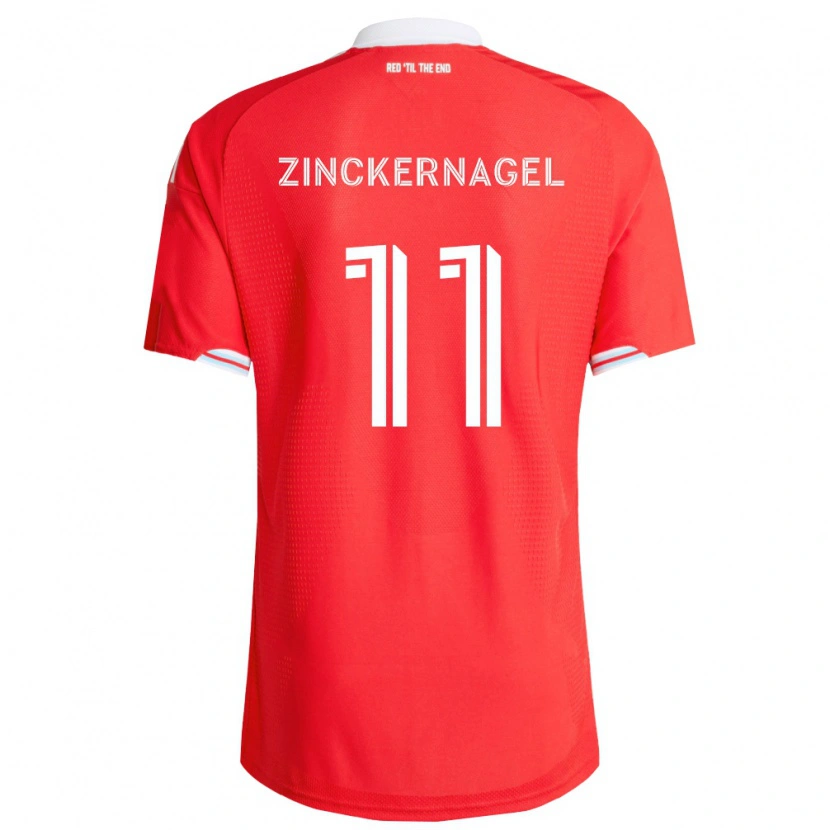 Danxen Pánské Philip Zinckernagel #11 Červená Tmavě Modrá Bílá Domů Hráčské Dresy 2026/27 Dres
