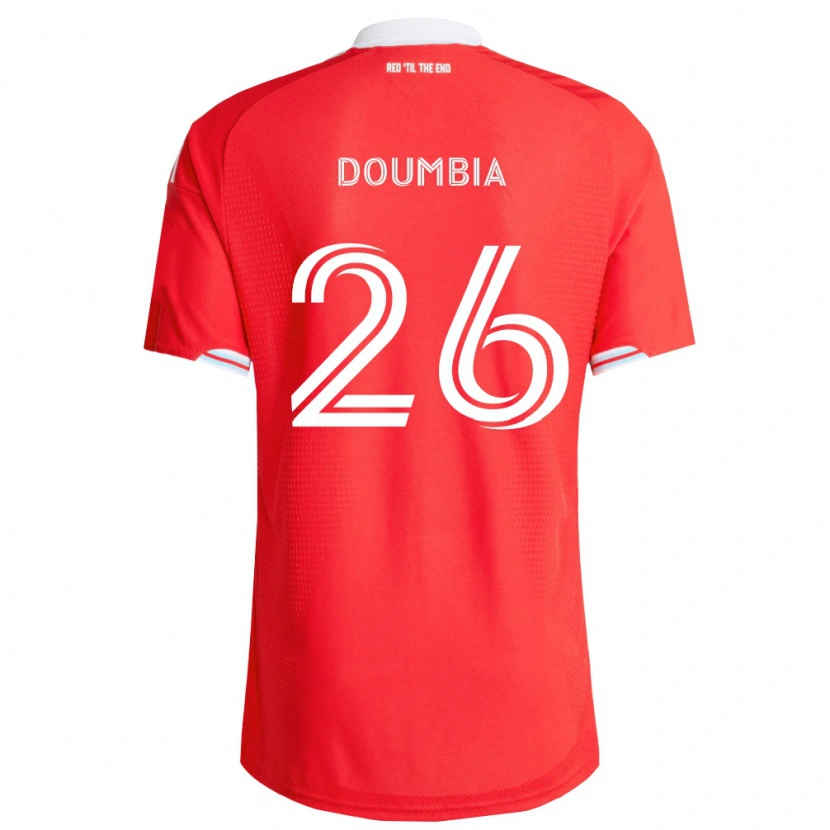 Danxen Pánské Ousmane Doumbia #26 Červená Tmavě Modrá Bílá Domů Hráčské Dresy 2026/27 Dres