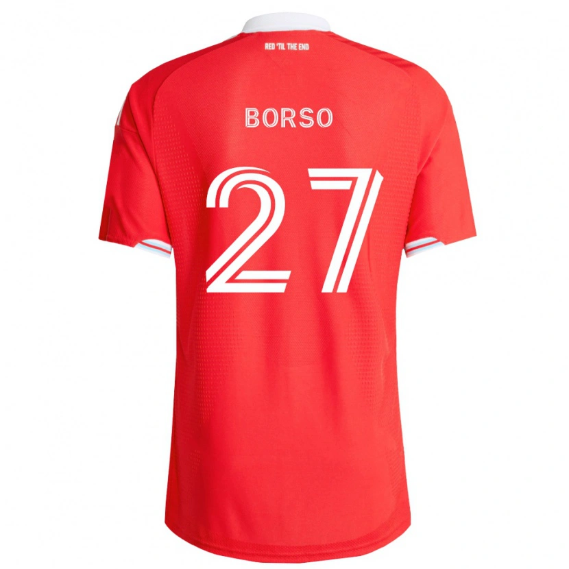 Danxen Pánské Dylan Borso #27 Červená Tmavě Modrá Bílá Domů Hráčské Dresy 2026/27 Dres