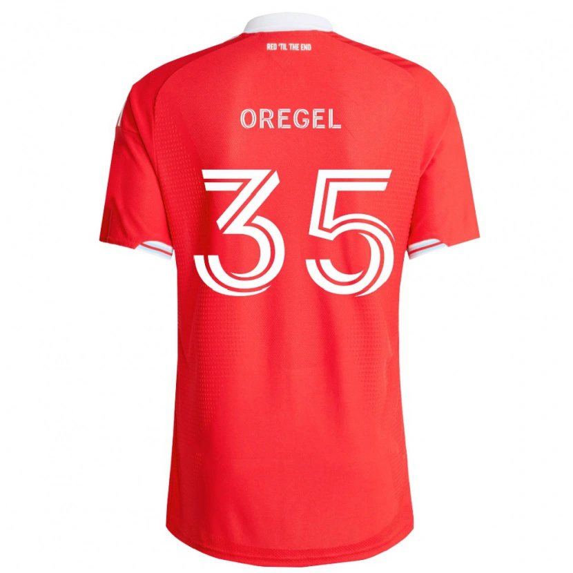 Danxen Pánské Sergio Oregel #35 Červená Tmavě Modrá Bílá Domů Hráčské Dresy 2026/27 Dres