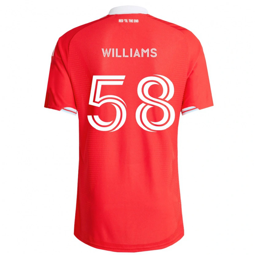 Danxen Pánské Brody Williams #58 Červená Tmavě Modrá Bílá Domů Hráčské Dresy 2026/27 Dres