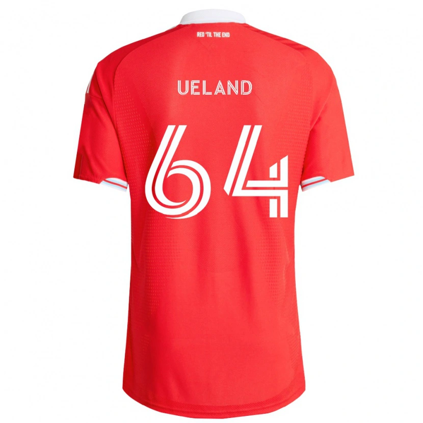 Danxen Pánské Andreas Ueland #64 Červená Tmavě Modrá Bílá Domů Hráčské Dresy 2026/27 Dres