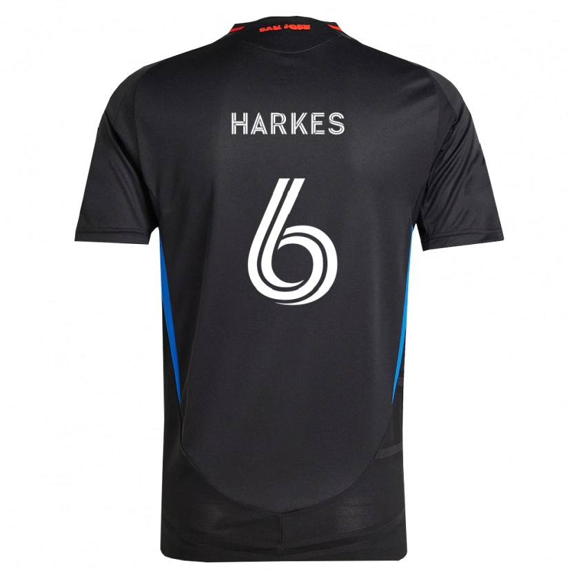 Danxen Pánské Ian Harkes #6 Modrá Bílá Černá Domů Hráčské Dresy 2026/27 Dres