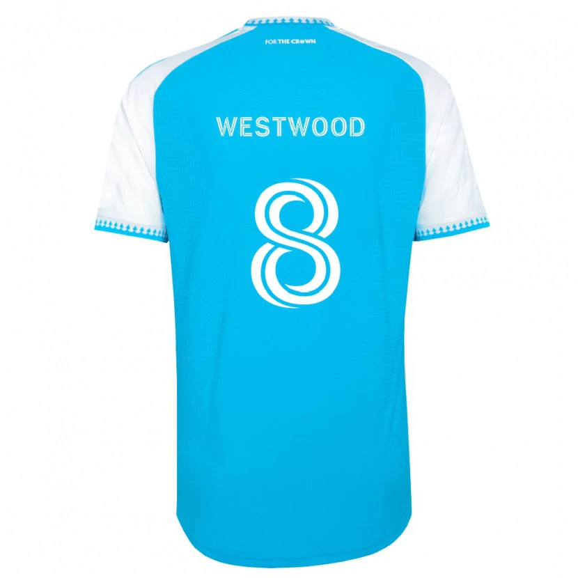 Danxen Pánské Ashley Westwood #8 Nebesky Modrá Bílá Černá Domů Hráčské Dresy 2026/27 Dres