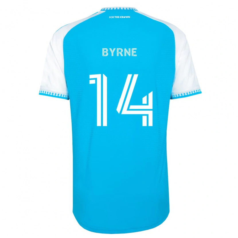 Danxen Pánské Nathan Byrne #14 Nebesky Modrá Bílá Černá Domů Hráčské Dresy 2026/27 Dres