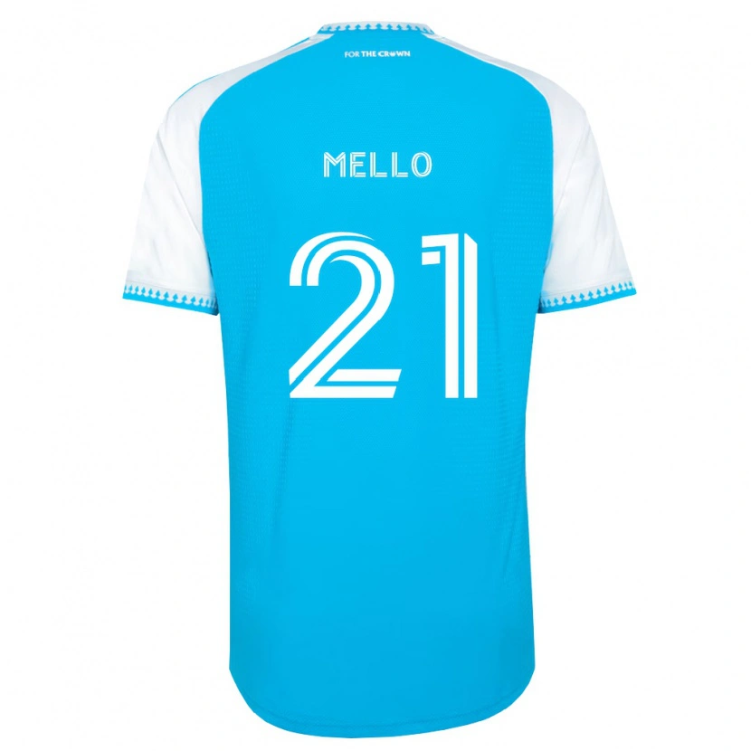 Danxen Pánské Vinicius Mello #21 Nebesky Modrá Bílá Černá Domů Hráčské Dresy 2026/27 Dres