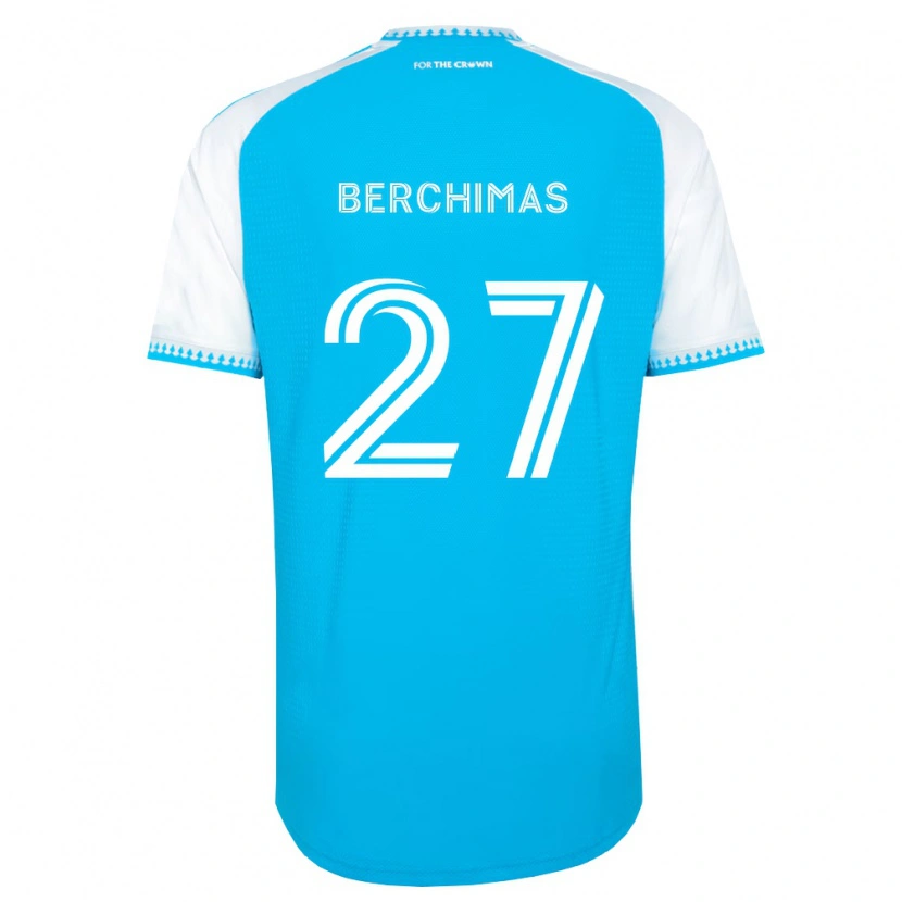 Danxen Pánské Nimfasha Berchimas #27 Nebesky Modrá Bílá Černá Domů Hráčské Dresy 2026/27 Dres