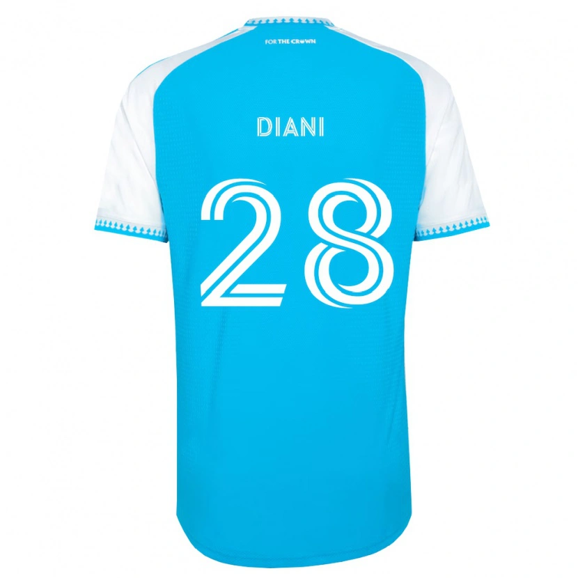 Danxen Pánské Djibril Diani #28 Nebesky Modrá Bílá Černá Domů Hráčské Dresy 2026/27 Dres