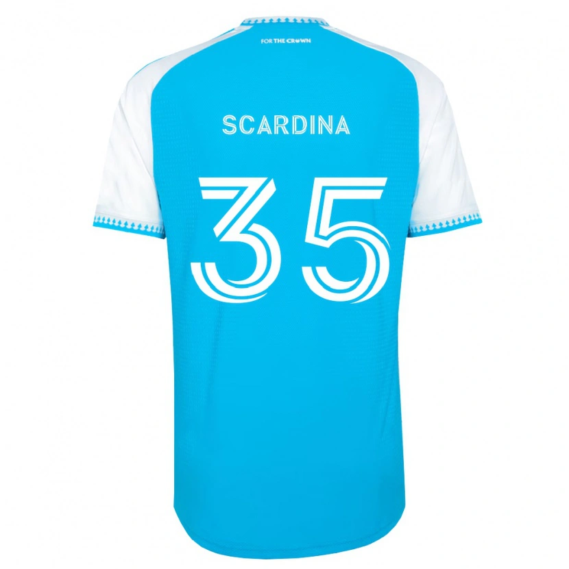 Danxen Pánské Nick Scardina #35 Nebesky Modrá Bílá Černá Domů Hráčské Dresy 2026/27 Dres