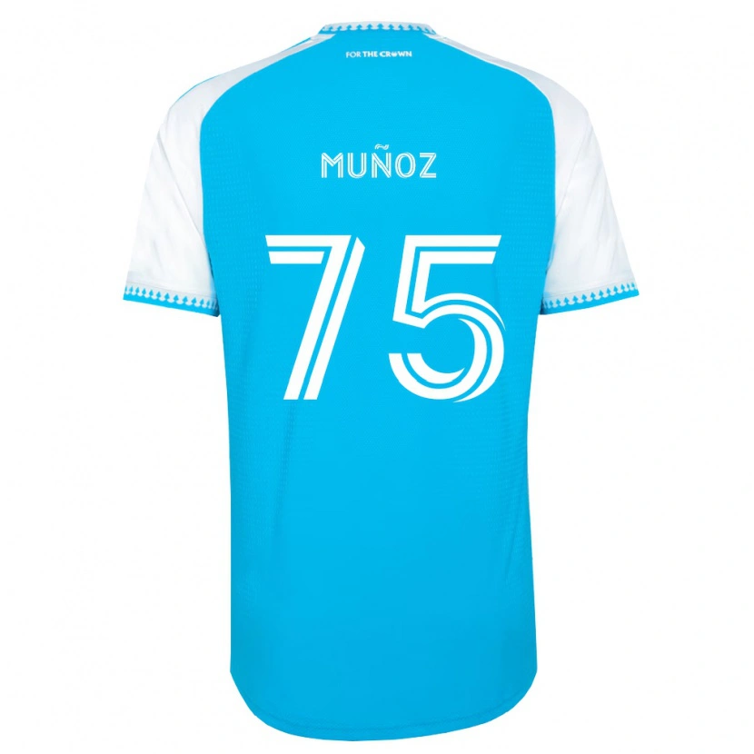 Danxen Pánské Jeremiah Muñoz #75 Nebesky Modrá Bílá Černá Domů Hráčské Dresy 2026/27 Dres