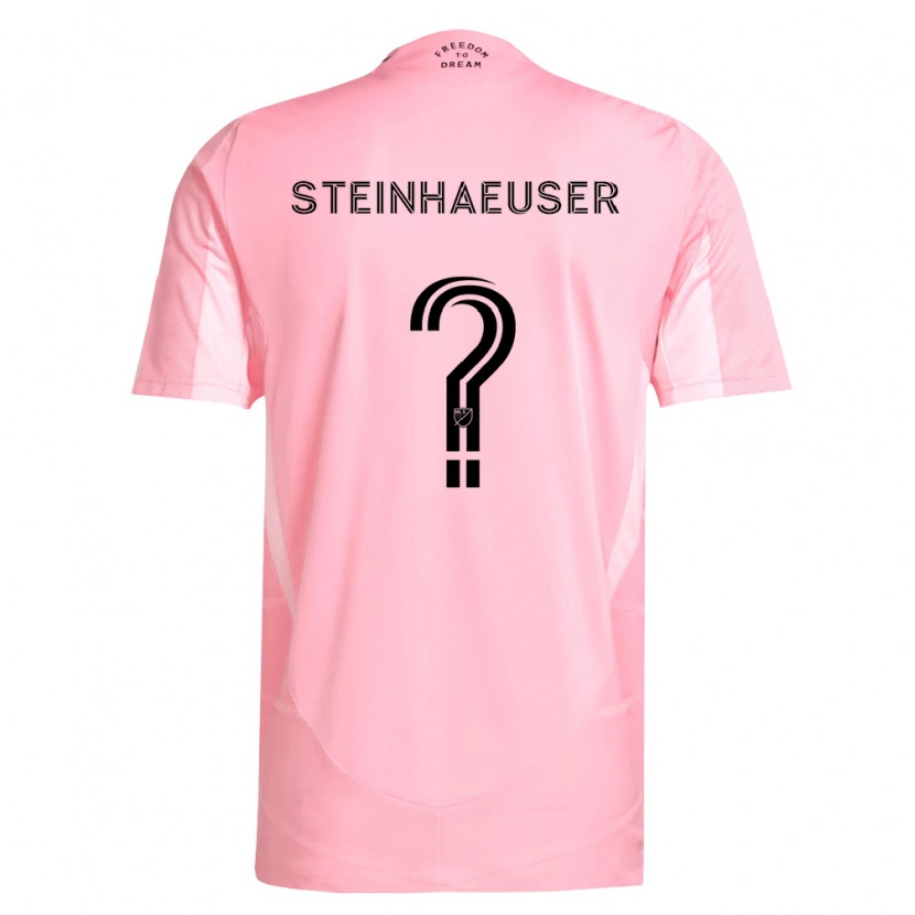 Danxen Pánské Marcus Steinhaeuser #0 Růžová Černá Domů Hráčské Dresy 2026/27 Dres