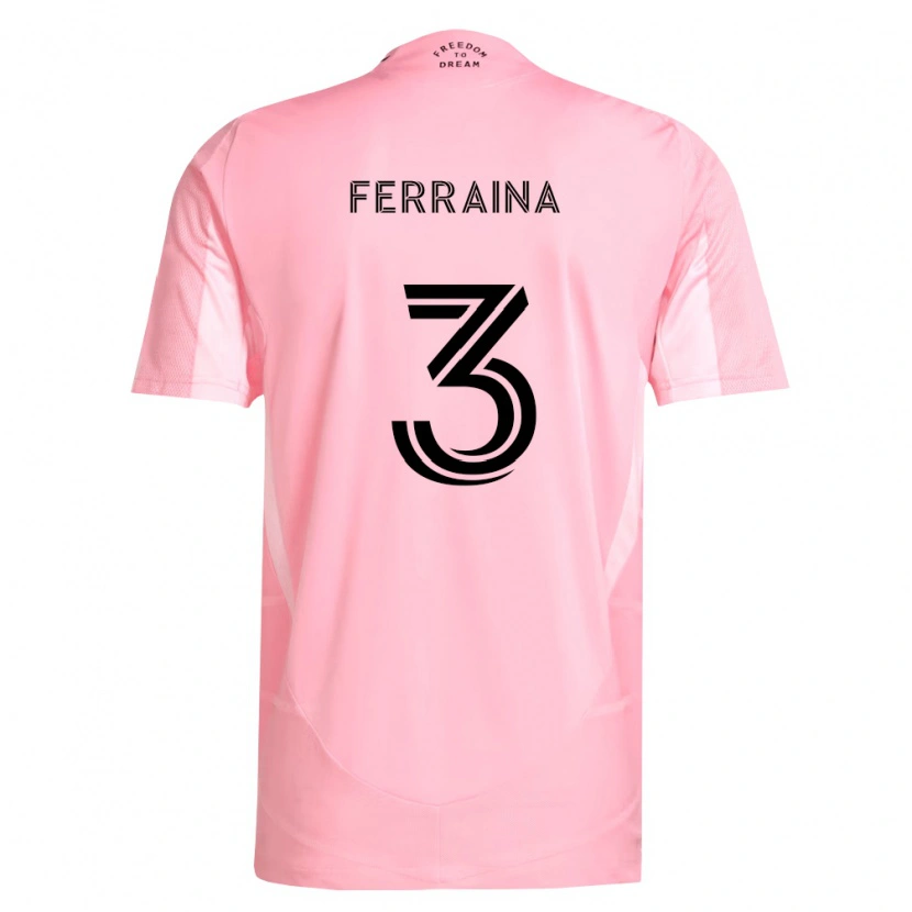 Danxen Pánské Giovanni Ferraina #3 Růžová Černá Domů Hráčské Dresy 2026/27 Dres