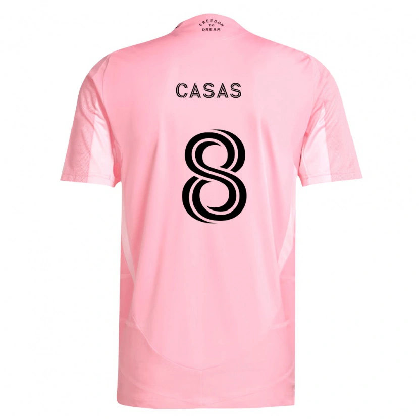 Danxen Pánské Pep Casas #8 Růžová Černá Domů Hráčské Dresy 2026/27 Dres