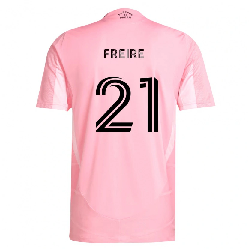 Danxen Pánské Nicolas Freire #21 Růžová Černá Domů Hráčské Dresy 2026/27 Dres