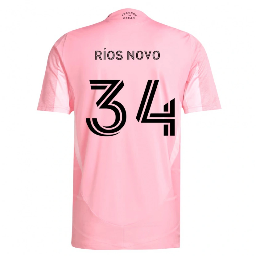 Danxen Pánské Rocco Ríos Novo #34 Růžová Černá Domů Hráčské Dresy 2026/27 Dres