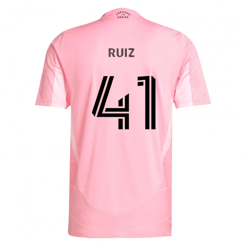 Danxen Pánské David Ruíz #41 Růžová Černá Domů Hráčské Dresy 2026/27 Dres