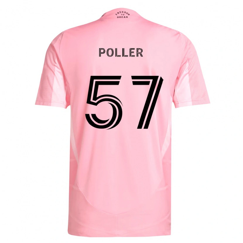 Danxen Pánské Sebastian Poller #57 Růžová Černá Domů Hráčské Dresy 2026/27 Dres