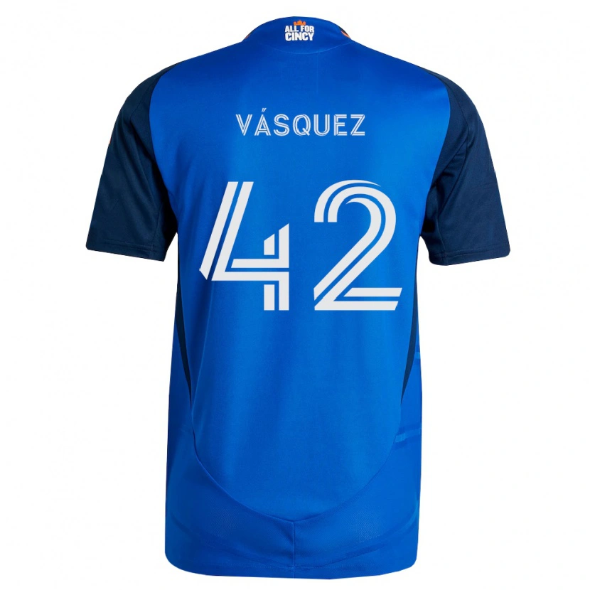Danxen Pánské Mathías Vásquez #42 Královsky Modrá Oranžová Domů Hráčské Dresy 2026/27 Dres
