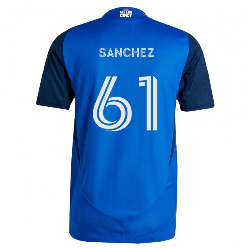 Danxen Pánské Santiago Sanchez #61 Královsky Modrá Oranžová Domů Hráčské Dresy 2026/27 Dres