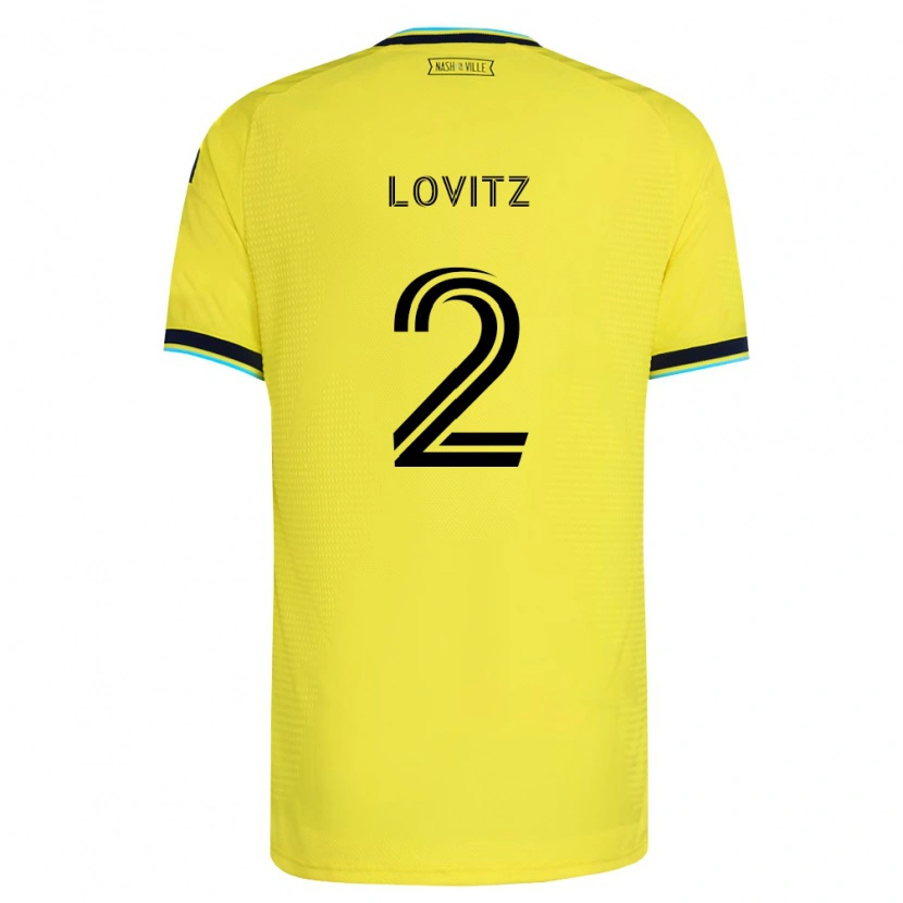 Danxen Pánské Daniel Lovitz #2 Jasně Žlutá Tmavě Modrá Domů Hráčské Dresy 2026/27 Dres