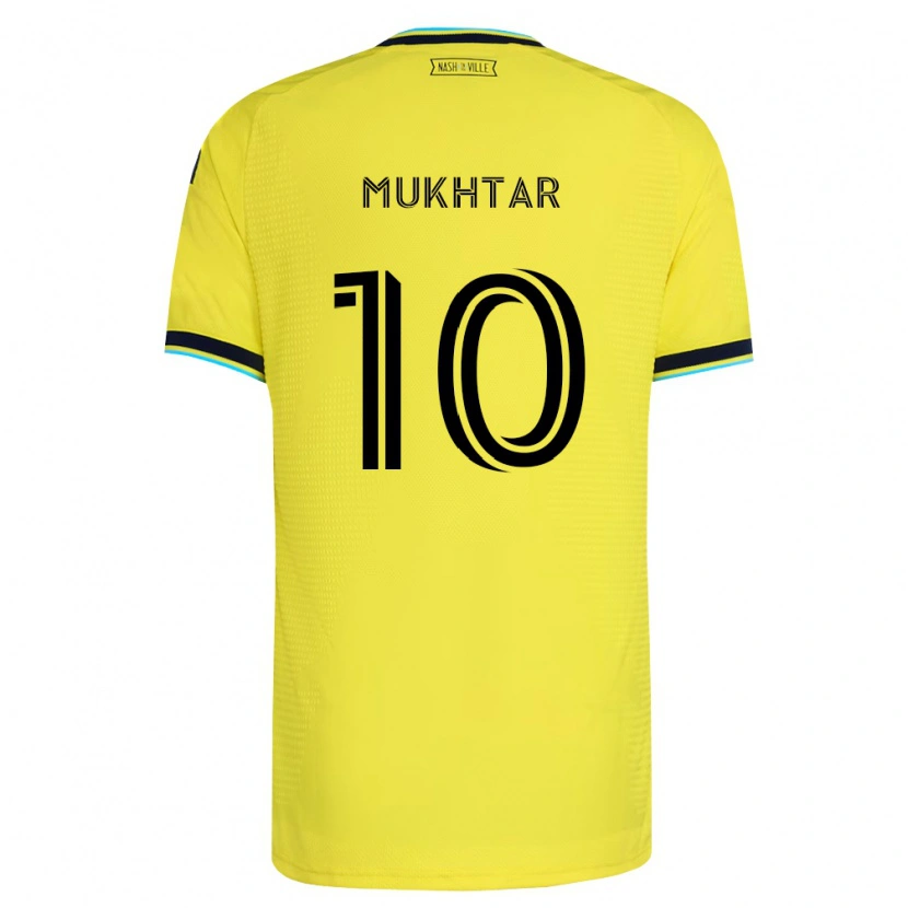 Danxen Pánské Hany Mukhtar #10 Jasně Žlutá Tmavě Modrá Domů Hráčské Dresy 2026/27 Dres