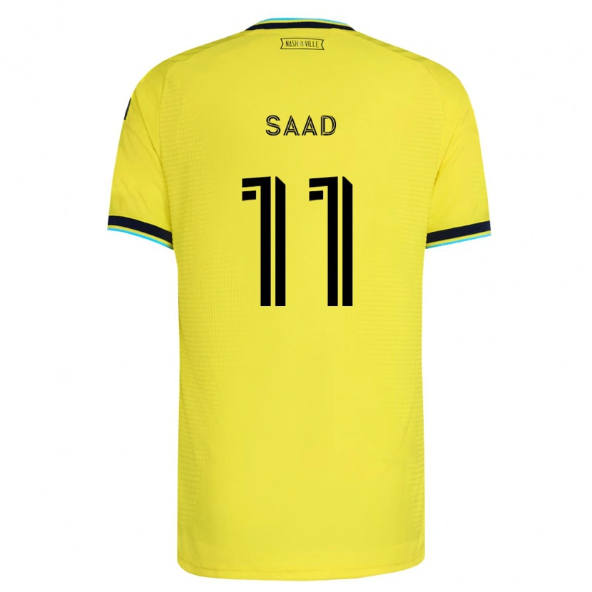 Danxen Pánské Elias Saad #11 Jasně Žlutá Tmavě Modrá Domů Hráčské Dresy 2026/27 Dres